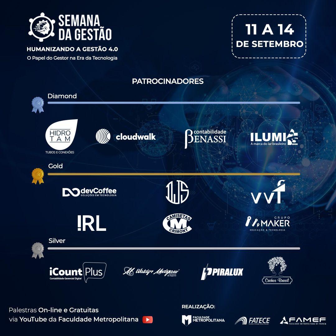PATROCINADORES DA 8ª EDIÇÃO DA SEMANA DA GESTÃO