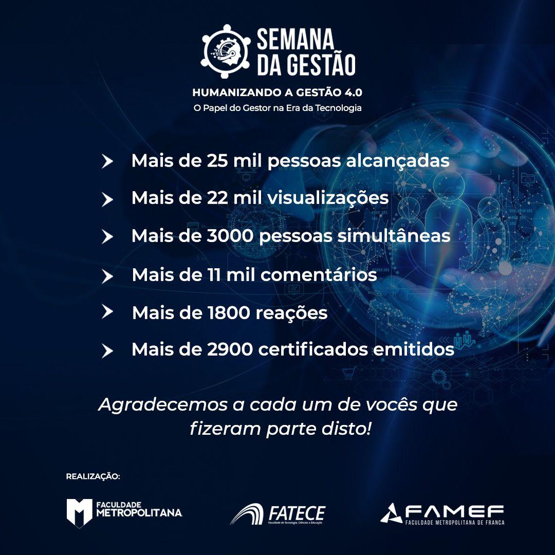 A 8ª EDIÇÃO DA SEMANA DA GESTÃO FOI UM SUCESSO