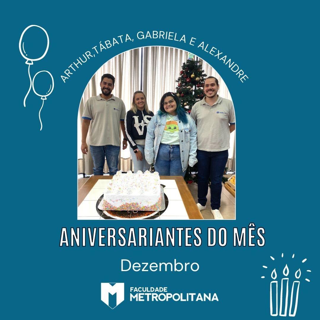 Aniversariantes mês de Dezembro