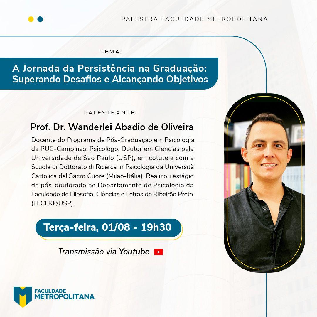Palestra: "A jornada de persistência na graduação"