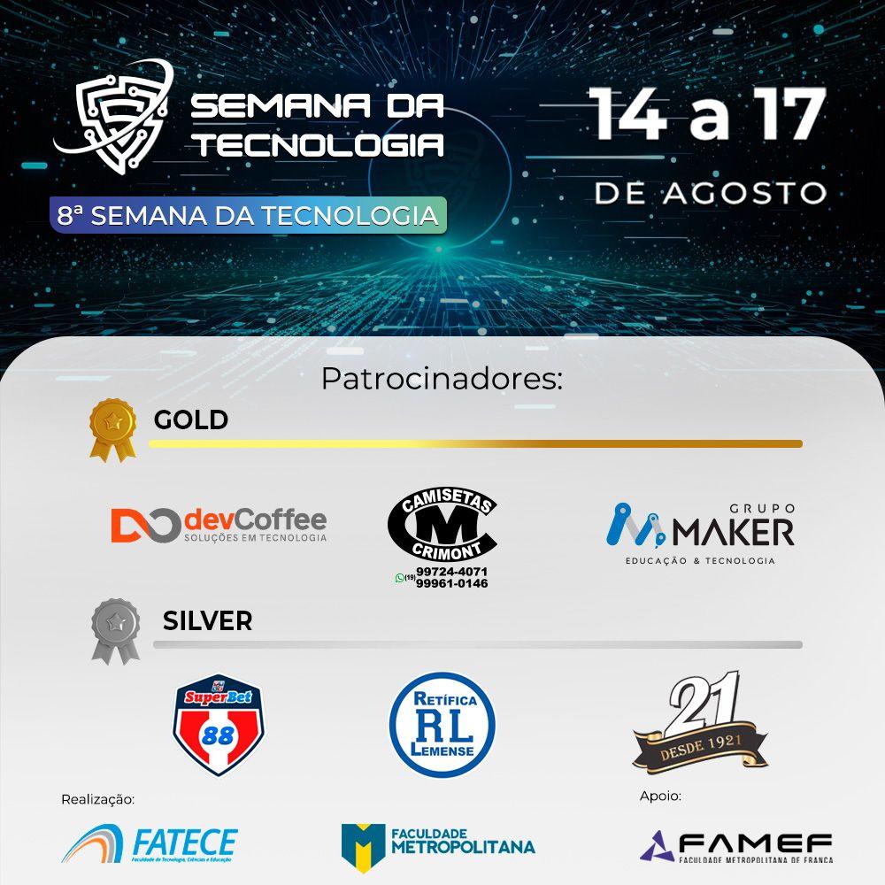 Patrocinadores da 8ª Semana da Tecnologia
