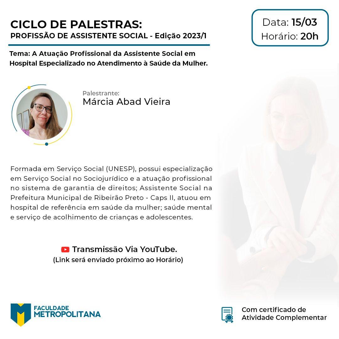 Palestra: Profissional de Assistente Social