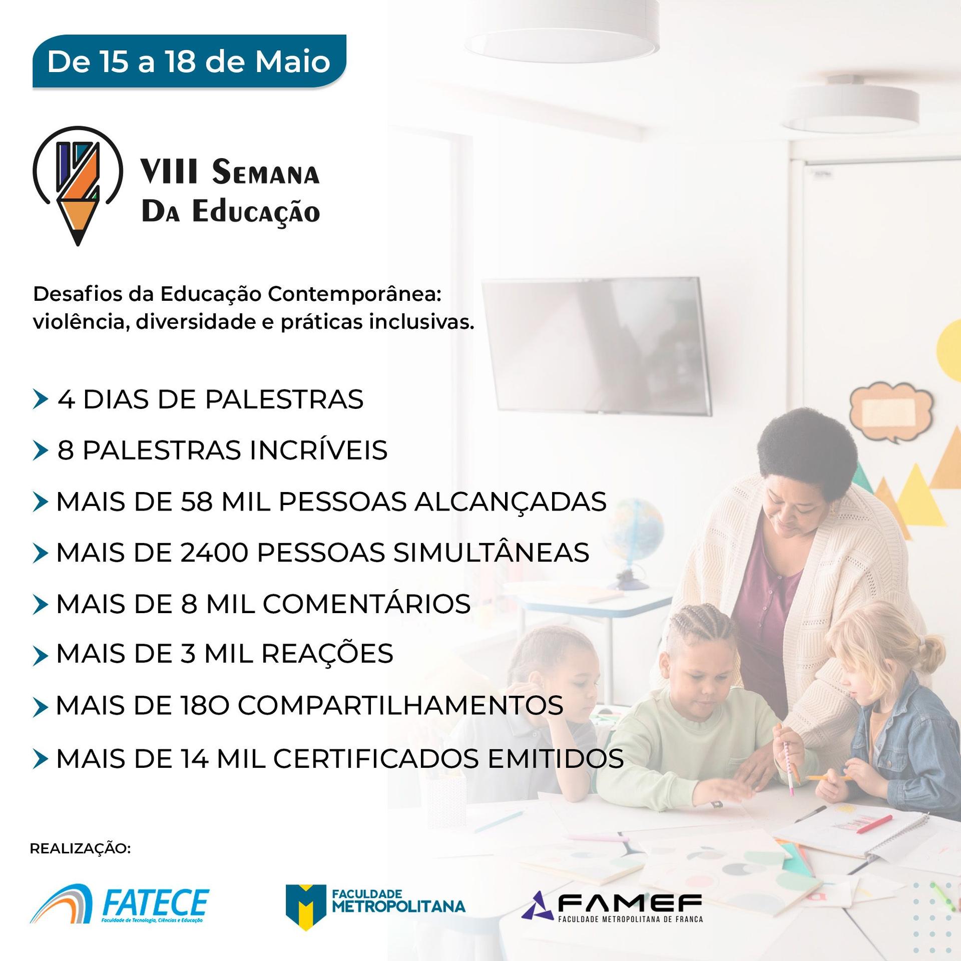 Faculdade Metropolitana comemora sucesso da VIII Semana da Educação