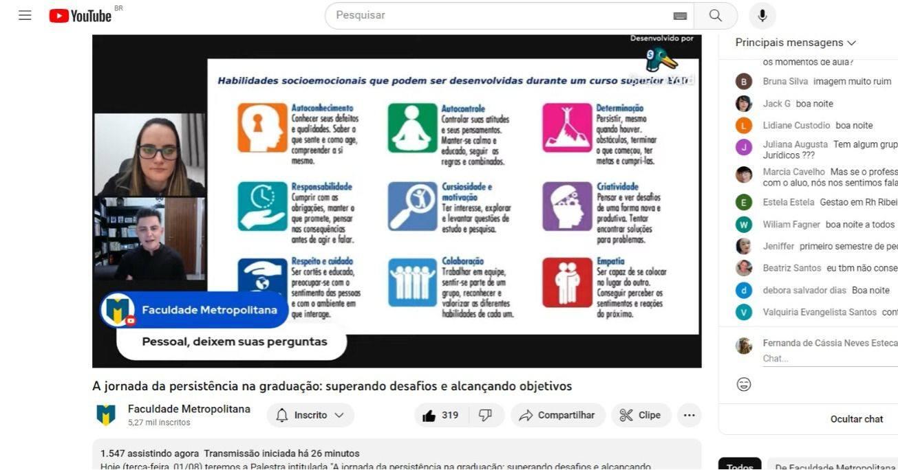 Abordagem da palestra "A jornada da persistência na graduação" foi um sucesso!