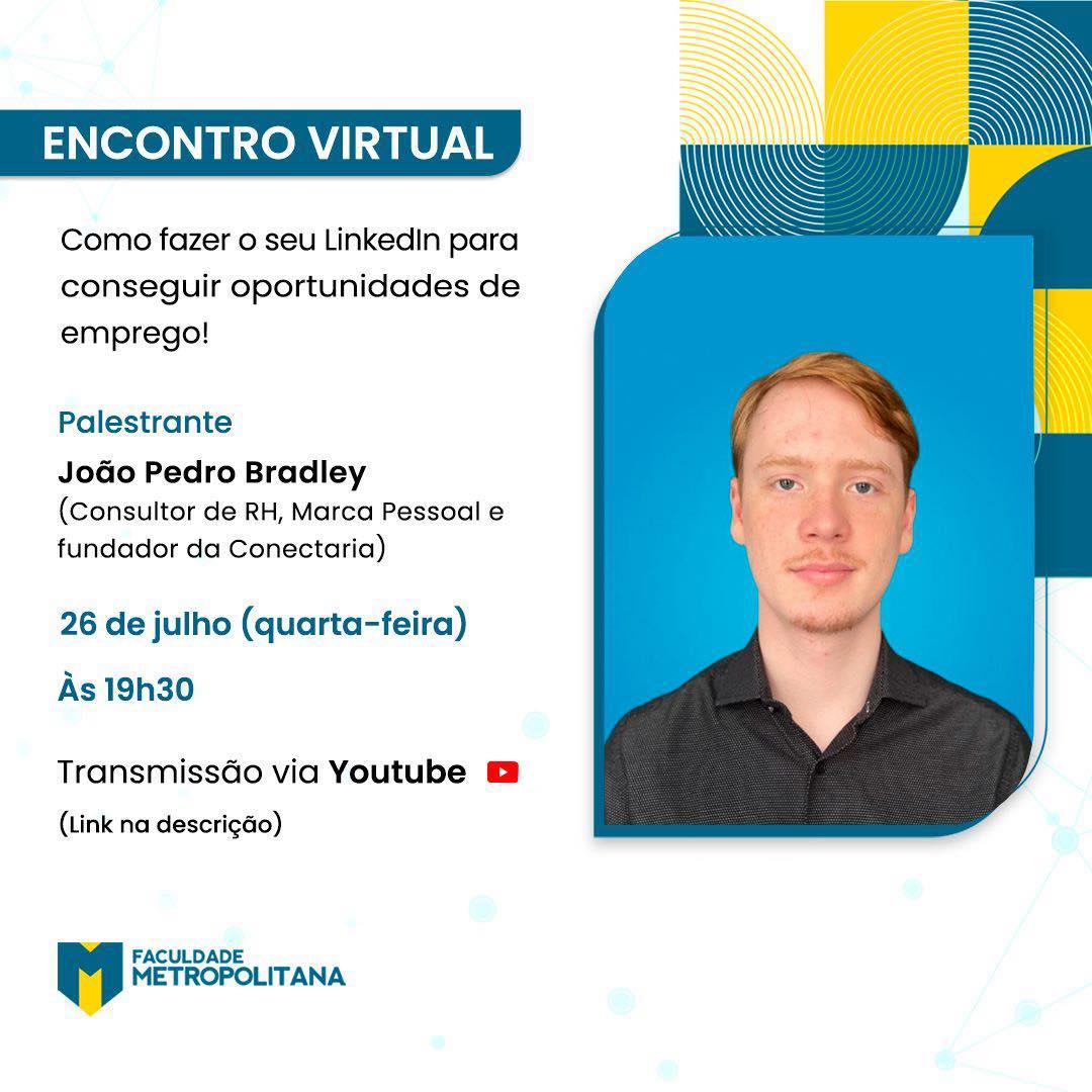 Encontro virtual sobre o uso do Linkedin na procura por emprego