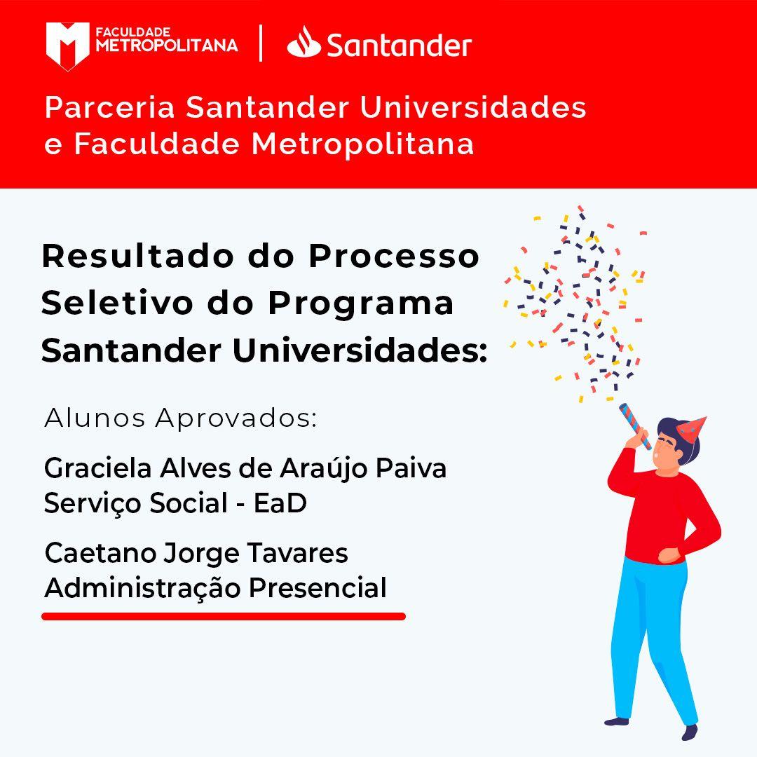 Parabéns aos ganhadores da bolsa Santander Universidades